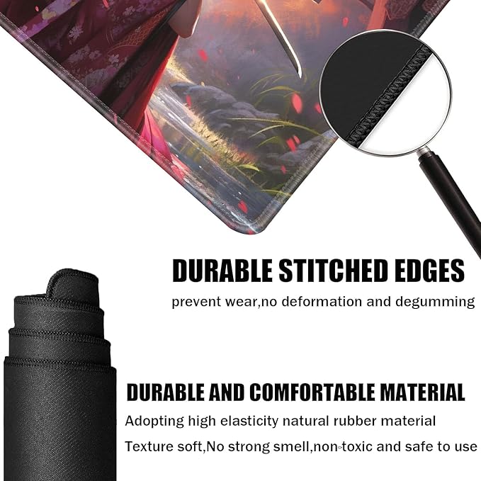 Board Game for TCG Playmat Table Mats Games Size 60X35 cm Mousepad Compatible for MTG RPG CCG Trading Card Game Play mats with 6 Dice (Playmat 126)