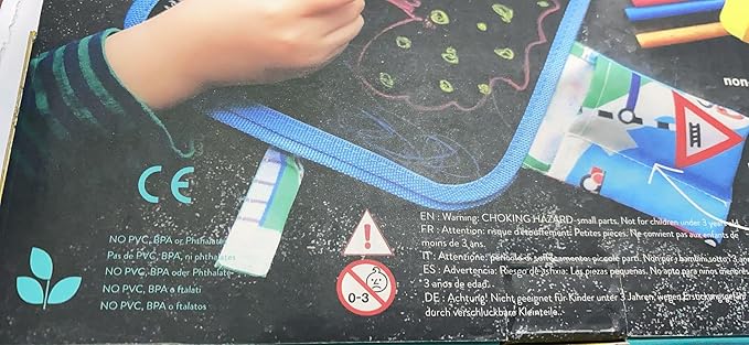 Jaq Jaq Bird Erasable Doodle Pad for Kids,Reusable Mess-Free Coloring and Toddlers Learning Toys-Chalkboard and Drawing Books-Includes 4 ButterSitx Chalks-GNO