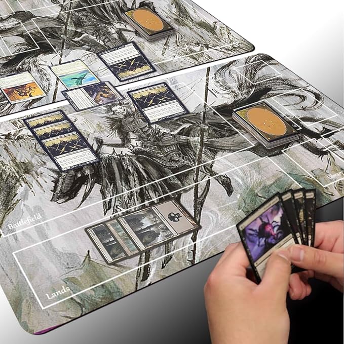 Board Game MTG Playmat Games Size 60X35 cm CCG Compatible for TCG RPG CCG Play mats (MURDEROUS Rider-Zone)