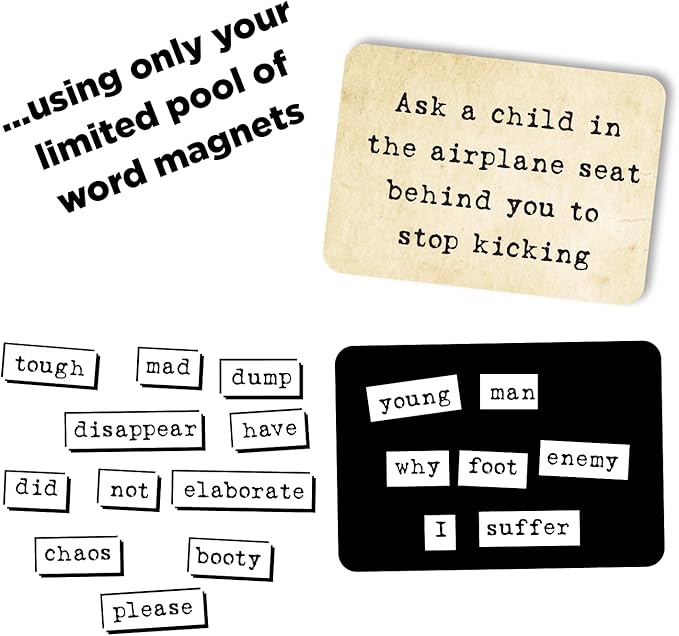 Ransom Notes Expansion Pack One - The Ridiculous Word Magnet Party Game, 3+ Players