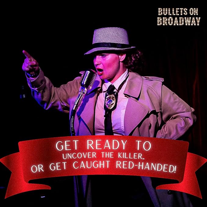 Bullets on Broadway Murder Mystery Game | Flexible 4-20+ Players | Broadway-Theme | Physical Game Kit | Updated 2025