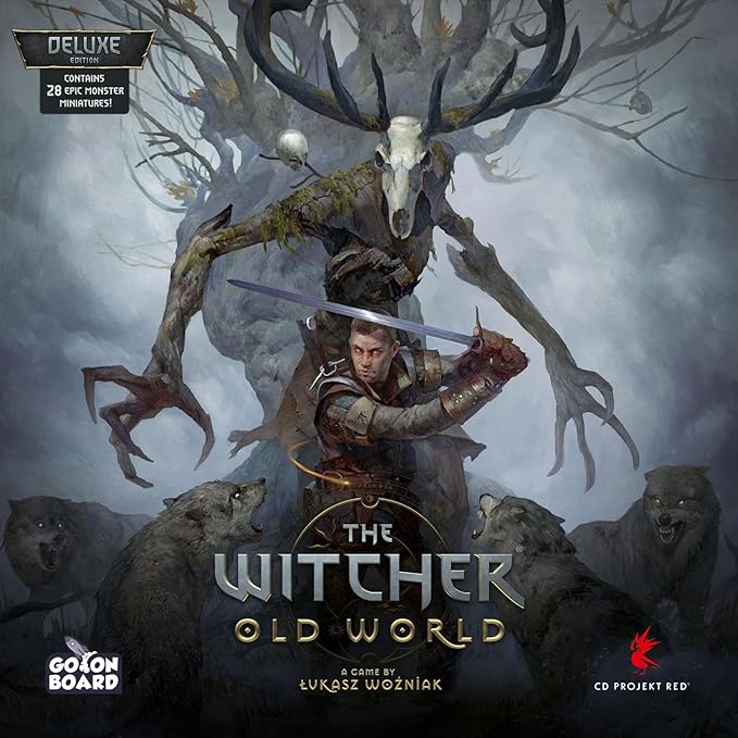 The Witcher Old World Deluxe Edition Board Game - Fantasy & Adventure Strategy Game for Adults, Ages 14+, 1-5 Players, 90-150 Min Playtime, Made by Go On Board