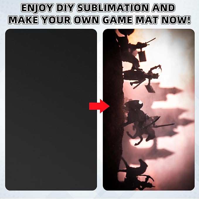 Yexiya 4 Pcs Card Game Mats 14 x 24 Inch Playmat Sublimation Blanks Playmat Smooth Card Playing Mat for Board Games,and Collectible Playing(Colorful)