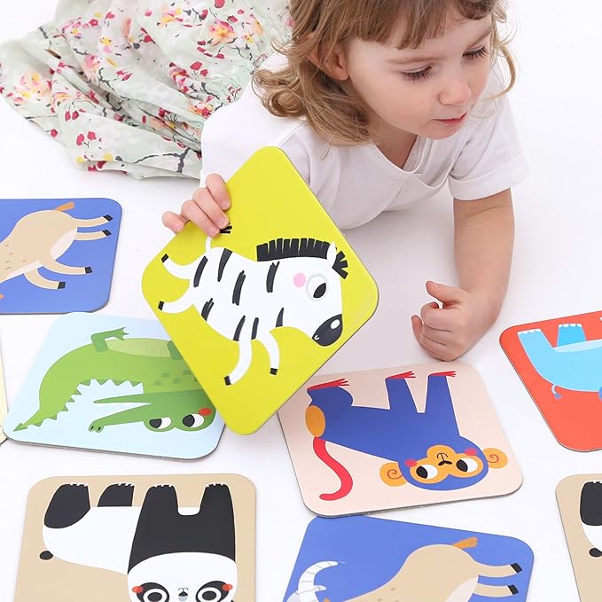 Banana Panda Suuuper Size Memory Game - Wild Animals - Classic Toddler Game includes 24 Extra-Large Cards - Play Matching Games, Use as Flashcards, for little kids ages 2-4 years