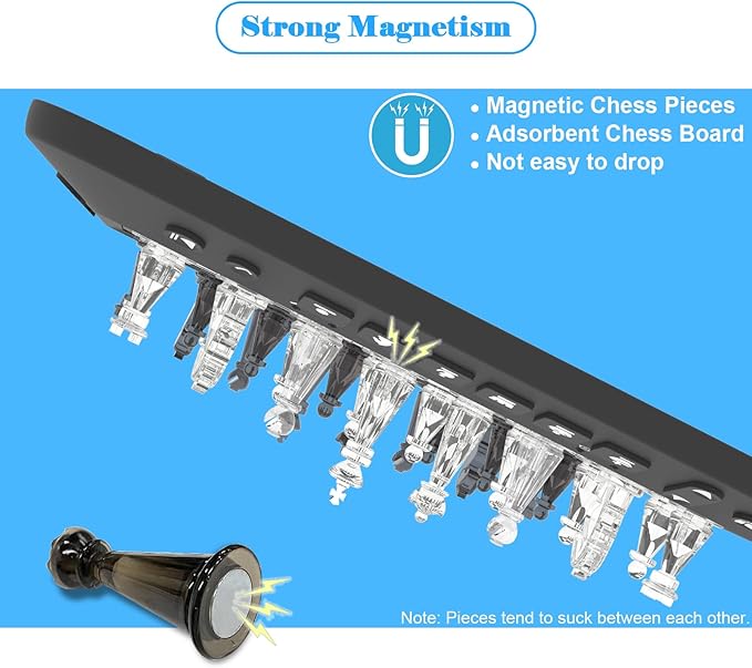 P6 Electronic Chess Computer Chess Electronic Chess Board Chess Computer Talking Smart Chess Board Electronic Chess Set Magnetic Chess Game with LED for Kids & Adults Learn Chess