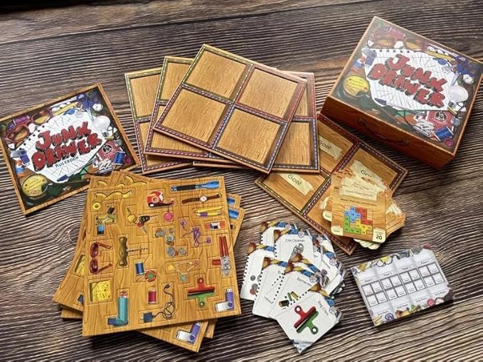 Junk Drawer , Organize Your Drawers with Household Themed Items , Strategy Board Game 1 to 4 Players - 25th Century Games