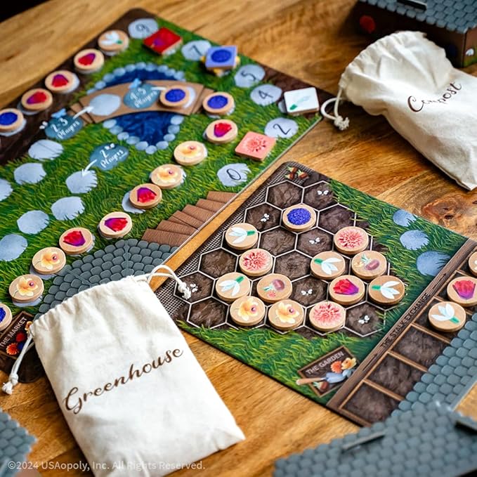 Stalk Exchange Board Game, Beautiful Flower and Gardening Themed Strategy Game, Fast, Fun, Economic, and Competitive, Ages 10+, 2-5 Players, 45+ Min Play Time, Game Design by Christopher Chan