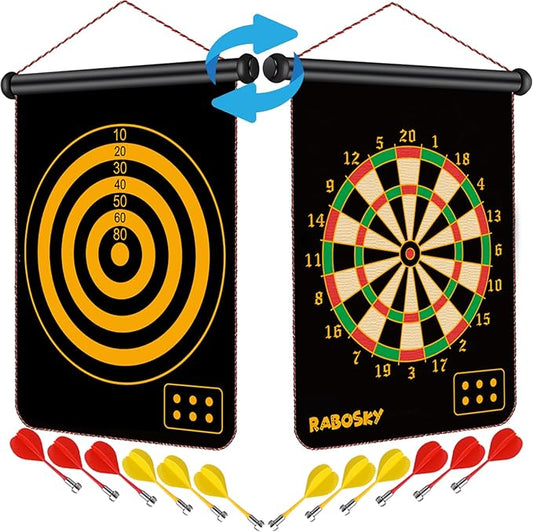 Magnetic Dart Board for Kids, Fun Toys Gifts for Boys 8 9 10 11 12 13 14 Years Old Teen Birthday Valentine Eater Christmas Stocking Stuffers Indoor Room Games, Magnet Dartboard Sets Double Sided