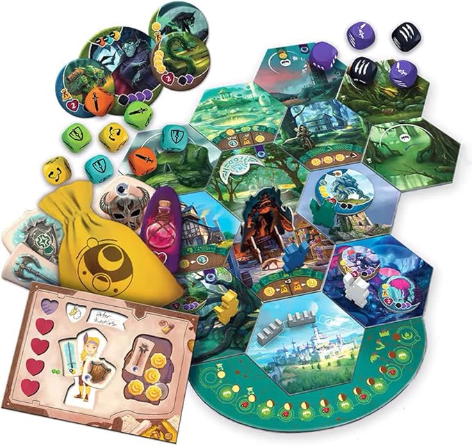 Chronicles of Avel Board Game - Cooperative Adventure with Unique Hero Customization, Dice Combat and Modular Map for Kids & Adults, Ages 8+, 1-4 Players, 60-90 Minute Playtime, Made by Rebel Studio