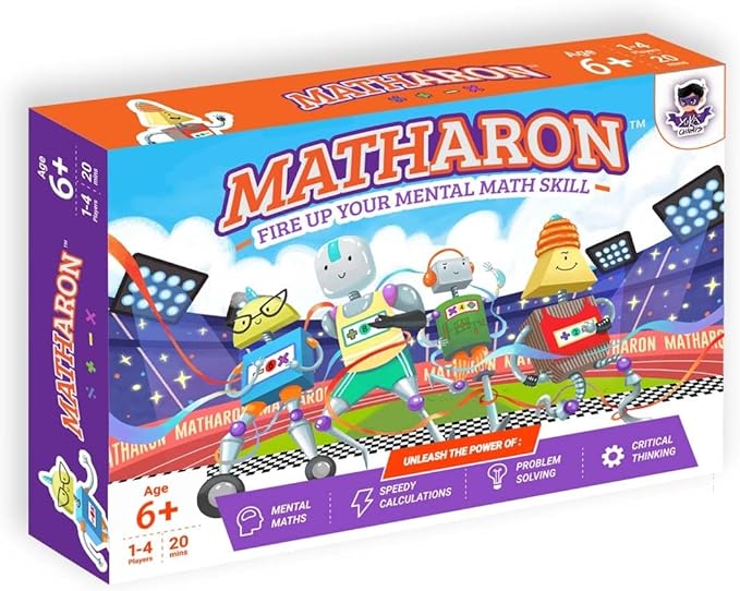 Yuka Champs Smart Math Games for Kids 6-8, 8-12 Age Group, Learn Math Manipulatives - Multiplication, Division, Addition and Subtraction with Educational Toy Board Games, for Boys and Girls