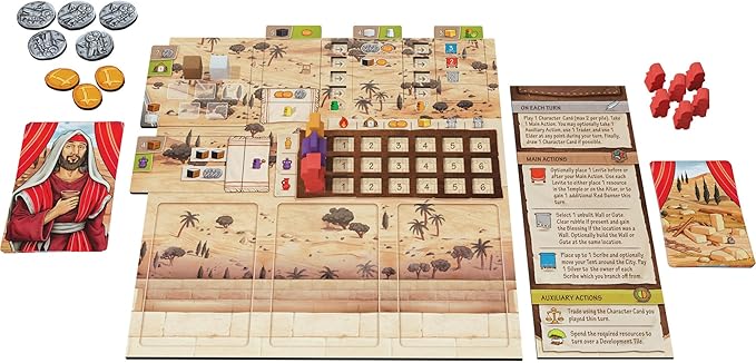 Renegade Game Studios: Ezra & Nehemiah - Strategy Board Game, Rebuild The Great City of Jerusalem, Card-Driven Game, Ages 13+, 1-4 Players, 120 Min