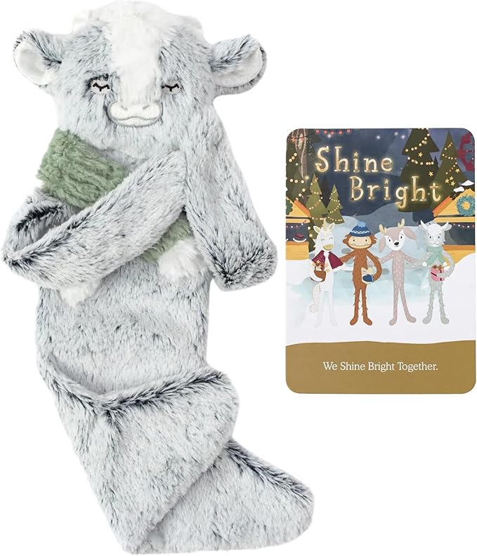Slumberkins Shine Bright Yak Snuggler Plush + Affirmation Card - Promotes Positive Self-Esteem, Authenticity & Community - Holiday SEL Toys for Boys and Girls