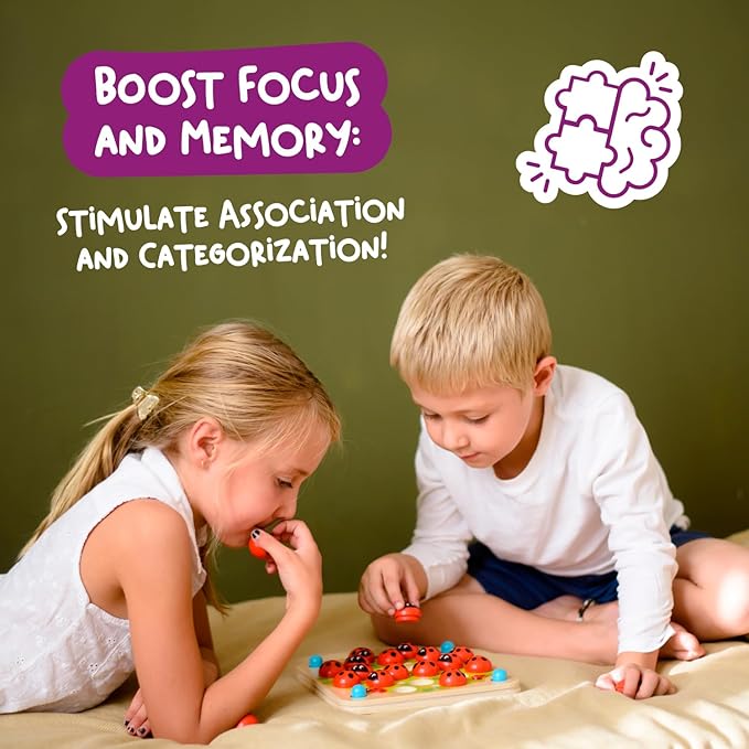 Nene Toys Educational Memory Extension Cards - 24 Extra Themed Patterns – Additional Matching Cards with Numbers, Letters, Animals, Body Parts [Nene Toys Exclusive Size]