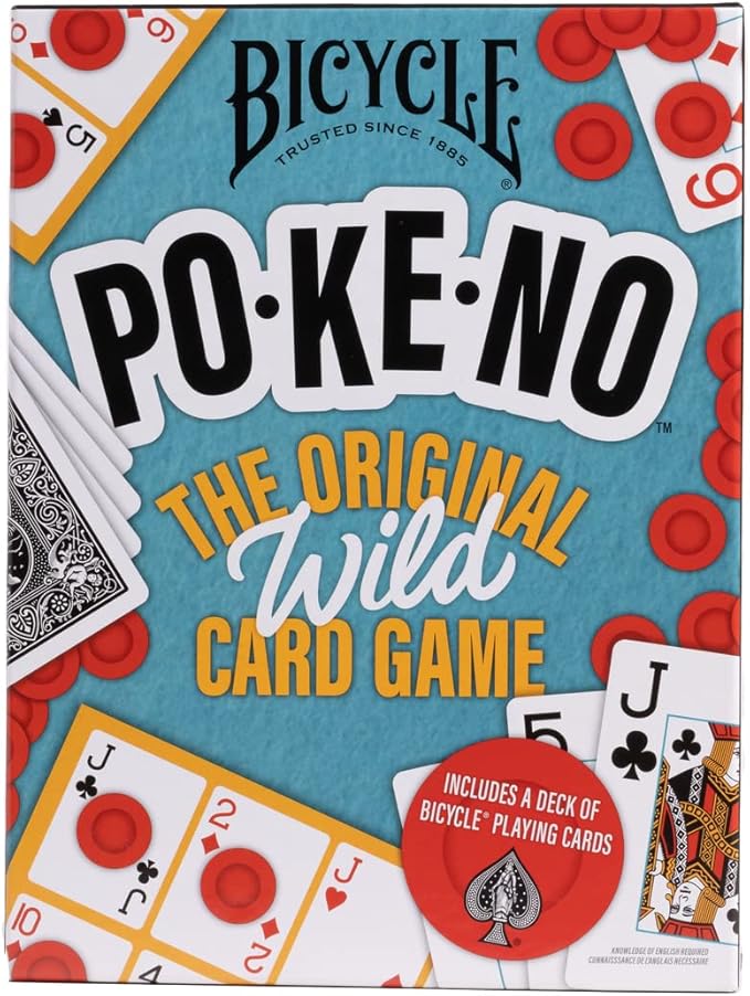 Bicycle Pokeno Playing Card Game Pack (Includes 1 Deck, Scorecards, and Chips)