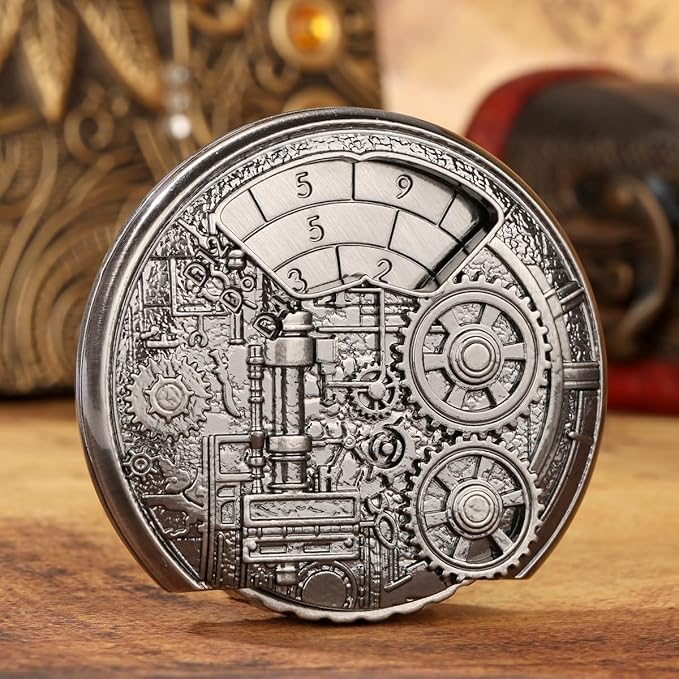 Spinner DND Dice Set, 7-in-1 Fingertip Gyro Metallic DND Dice, DND Starter Set, Dungeon Gears Dice Spinner for DND Dice Set, D&D Gifts with Gift Box, Role Playing Game Board Game Accessories, Silver