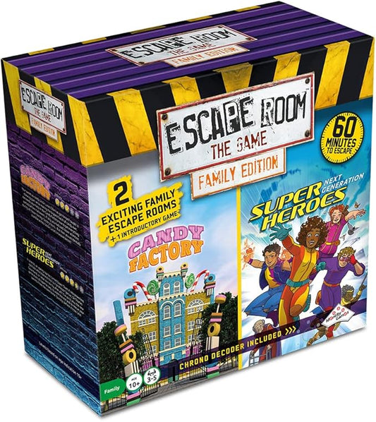 Escape Room The Game, New Family Edition - with 2 New Exciting Escape Rooms | Solve The Mystery Board Game for Family, Kids & Teens (English Version)