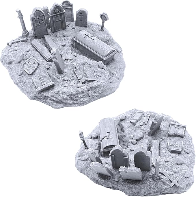 Graveyard Hills - DND Terrain Compatible with Dungeons and Dragons, 28mm Miniature Wargaming, Tabletop RPGs, Wargame Scenery