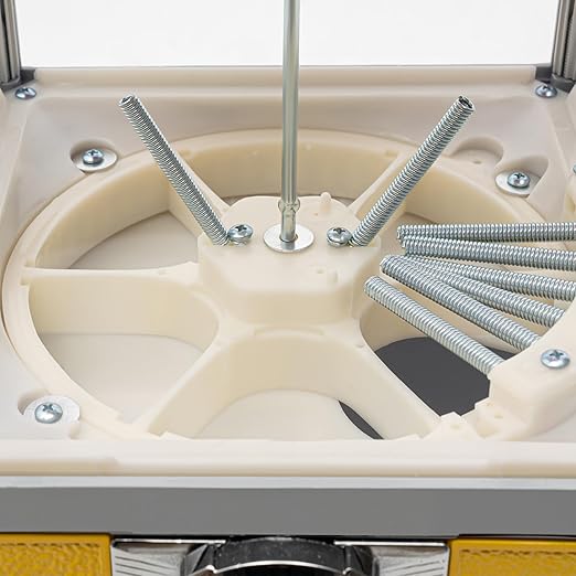 25 Cents Coin Operated Vending Machine, 20.87" Height Commercial Candy Gumball Machine Huge Load Capacity Candy Vending Machine, Big Capsule Vending Machine for 1.77-1.97in Ball Diameter (Yellow)