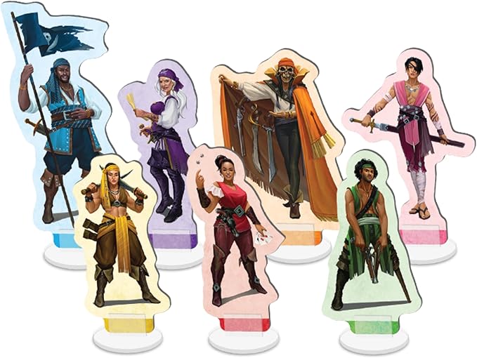 Forgotten Waters Board Game - Embark on a Hilarious Pirate Adventure in a World of High Seas Hijinks! Cooperative Strategy Game, Ages 14+, 3-7 Players, 2-4 Hour Playtime, Made by Plaid Hat Games