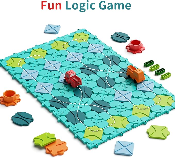 STEM Building Blocks with 200+ Challenges | Sensory Learning Kit for Preschool Classrooms | Creative Road Constructor Games Gift for Ages 3-8 Educational Toys