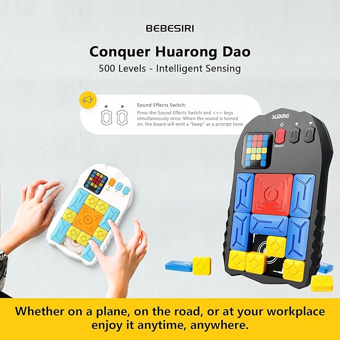 Super Slide Puzzle Game,Puzzle Games - with 500+ Levels,Unblock Super Slide Electronic Sliding Puzzle Brain Game Toy,Brain Teaser Puzzle Fun for All Ages