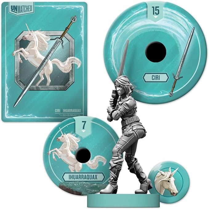 Restoration Games, Unmatched The Witcher Steel & Silver - Strategy Fighting Board Game - for 2 Players and Ages 9+