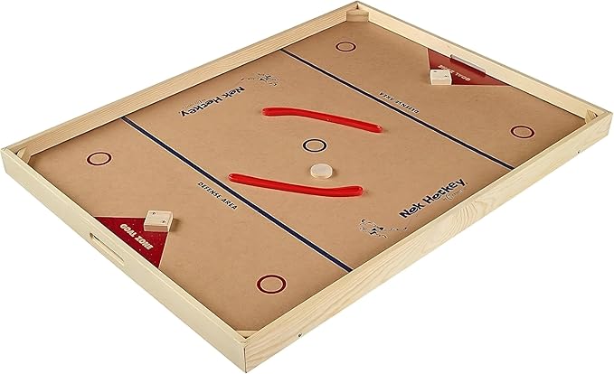 Carrom Champion Nok Hockey Game (Large) — Wooden Board Games for Adults & Children — Indoor and Outdoor Games for Family — Sports Board Games