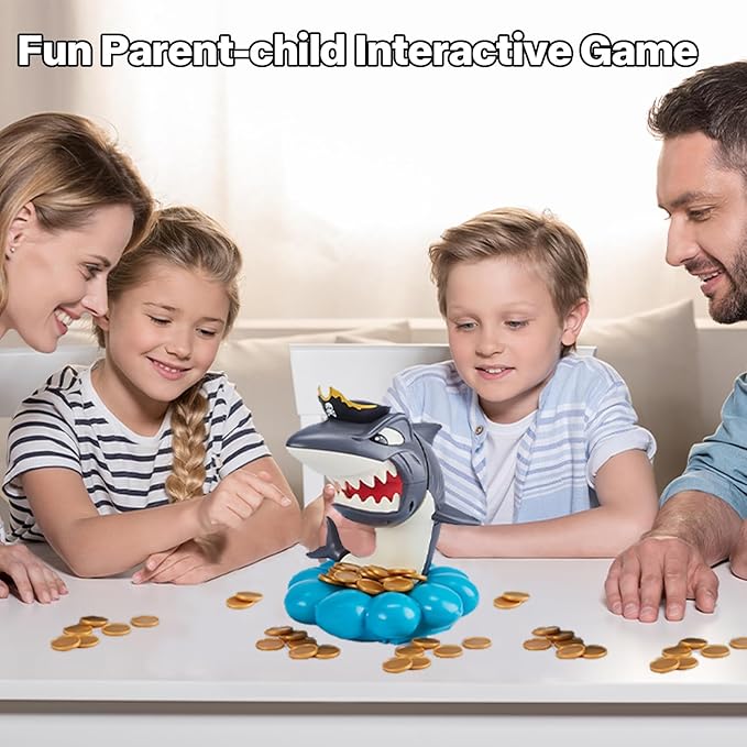 Shark Finger Biting Game Toy,Pop Up Pirate Game Stress Relief Toys,Prank Family Board Games for Kids Ages 4 and Up Birthday for Kids Boy Girl
