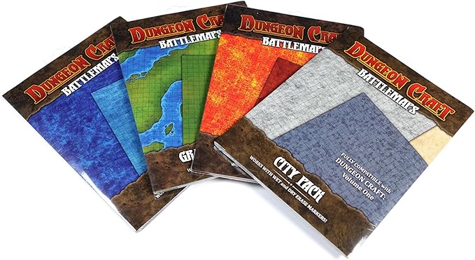 Dungeon Craft RPG & DND Starter Set – Maps Essentials Kit – Set of 4 – Expedition