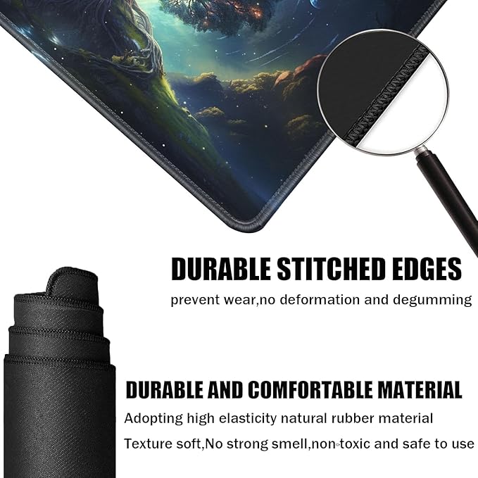 Board Game for TCG Playmat Table Mats Games Size 60X35 cm Mousepad Compatible for MTG RPG CCG Trading Card Game Play mats with 6 Dice (Playmat 140)