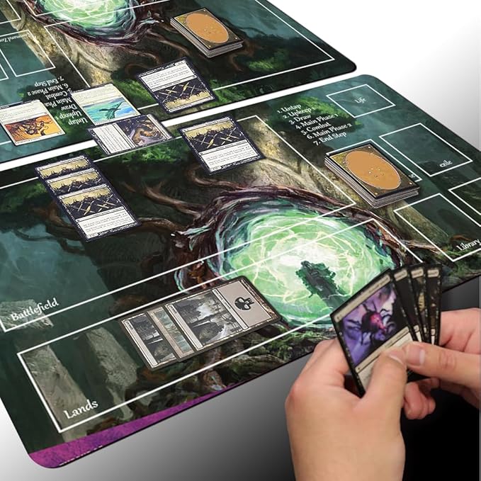 Board Game MTG Playmat Games Size 60X35 cm CCG Compatible for TCG RPG CCG Play mats (The Great HENGE-Zone)