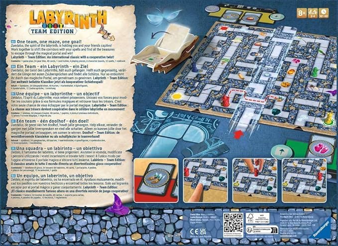 Ravensburger Labyrinth: Team Edition Family Board Games for Kids and Adults Age 8 Years Up
