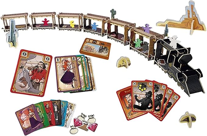 Colt Express: 10th Anniversary - Strategy Board Game, Wild West Train Robbery Adventure Game, 3D Train, Ages 10+, 2-3 Players, 40 Min