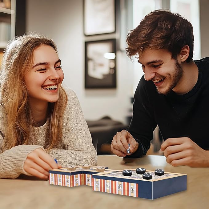 Wooden Royal Game of UR,Ancient Strategy Board Game for 2 Players,Beautifully Designed Board with Storage Drawers,Over 4500 Years Old (Orange)
