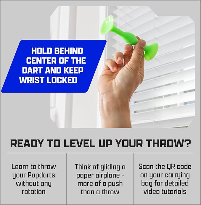 Popdarts PRO Pack Game Set (Party) - Indoor, Outdoor Suction Cup Throwing Game - Competition with a POP
