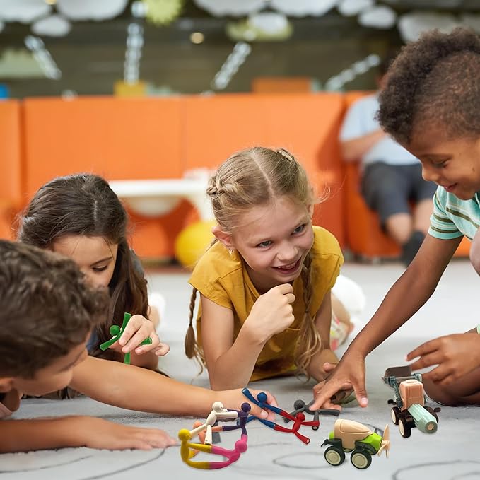 MAGMEN Upgraded Strenght Magnetic Travel Toys for Toddler, Stretchy Magnetic Fun (Ages 3+) Pack of 10 Solid