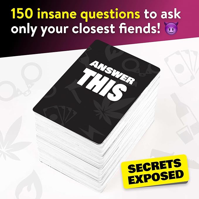 Answer This - How Well Do You Know Your Close Friends? - Hilarious Party Card Game for Adults - Cool Conversation Cards for a Game Night