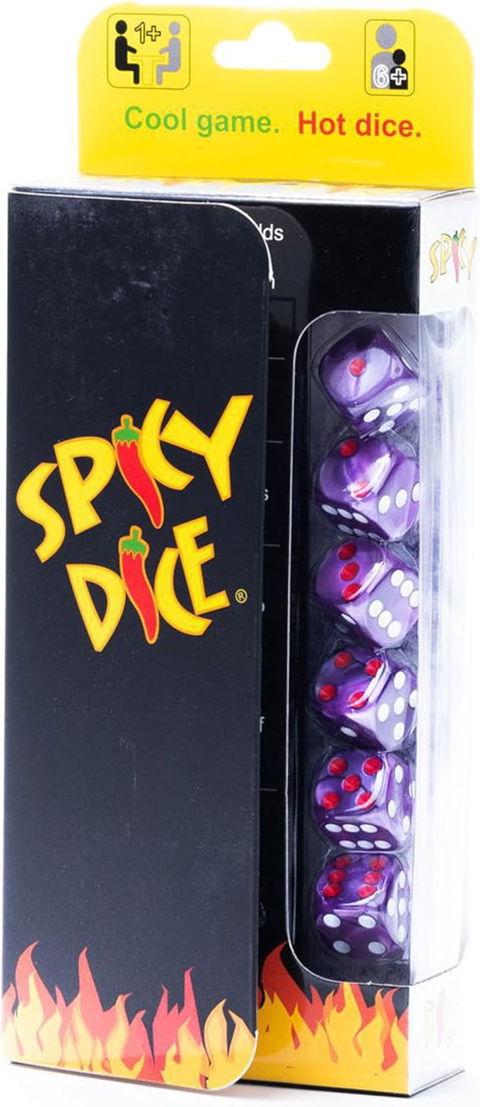 Purple: The Ultimate Family Dice Game – Pearlized Colored Dice with Cheat Sheet and Silkscreened Pouch for Strategic Fun and Unforgettable Game Night Excitement!