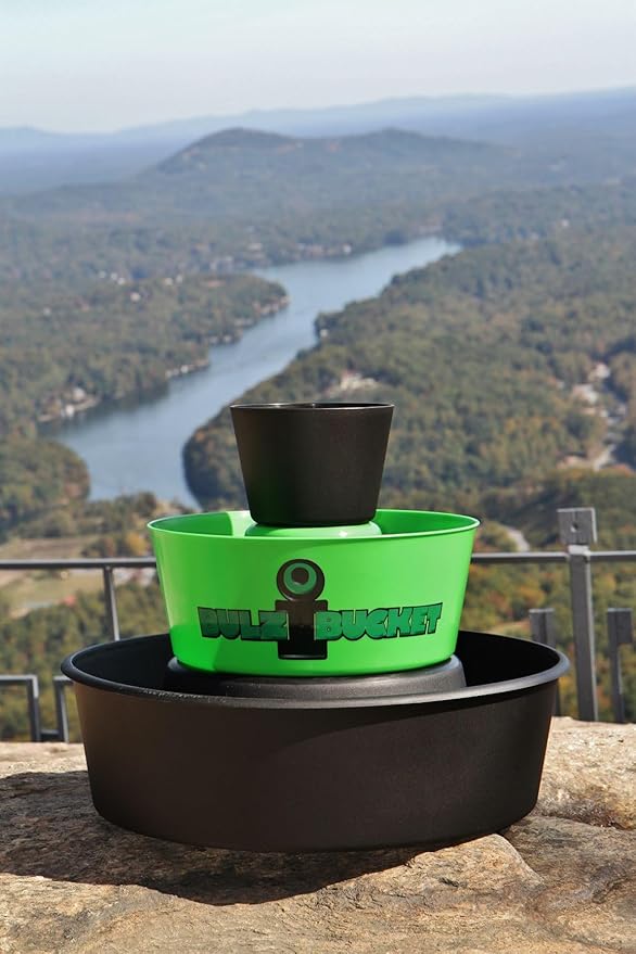 Yardgames BulziBucket - Pool Toys & Games, Beach & Yard Fun, Lightweight Cornhole Alternative, Floats on Water, Perfect for Camping, Tailgate, Family Outdoor Game Night (Green/Black)