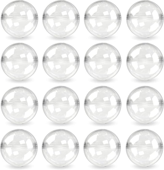 Capsule Vending Machine Round 100 pcs 1.1 inch - Gumball Machine Capsules Bulk Clear Container - Easter Basket Stuffers Birthday Gifts Pinata Stuffers DIY Craft Supplies - Clear Capsules Empty