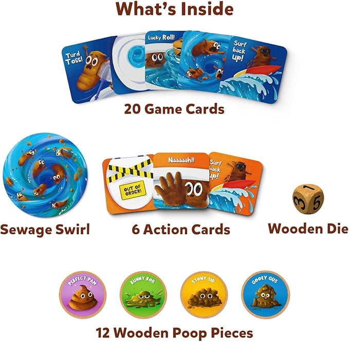 Skillmatics Card Game - Poop Wars, Fun & Fast-paced Game of Strategy, Party Game for Kids for Girls & Boys Ages 6, 7, 8, 9 & Up