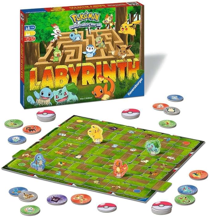 Ravensburger Pokemon Labyrinth - A Fun Family Board Game and Pokémon Toy for Kids & Adults | Age 7 & Up | Great Pokémon Gift | Engaging Gameplay | High Replay Value | 2-4 Players