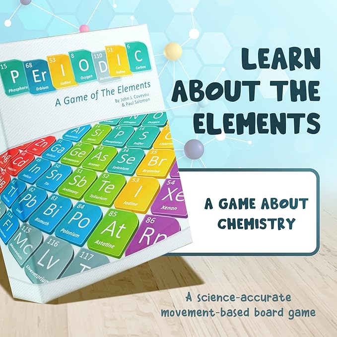 Periodic: A Game of the Elements | Periodic Table Board & Card Game About Atoms, Elements & Compounds | A Strategy Board Game for Gamers & Educational Science Game for Kids or Family Game Night