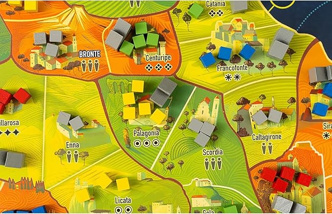 Capstone Games La Famiglia: The Great Mafia War - Capstone Games, 2-vs-2 Team Strategy Board Game, Based in 1980's Sicily, 4 Players, 90-180 Minute Game Play Time, Ages 16+