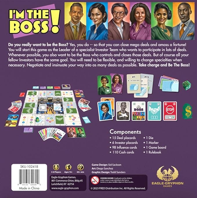 Face 2 Face Eagle-Gryphon Games I'm The Boss Bargaining Board Game
