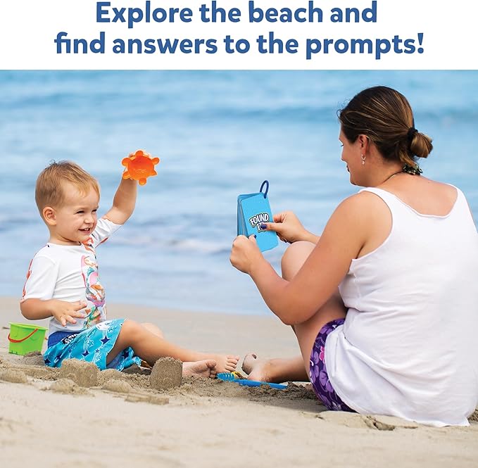 Skillmatics Scavenger Hunt Card Game - Found It Beach, Outdoor Learning Toys, Perfect for Boys, Girls and Families Who Love Board Games, 50 Waterproof Cards, Travel Game, Gifts for Ages 4, 5, 6, 7