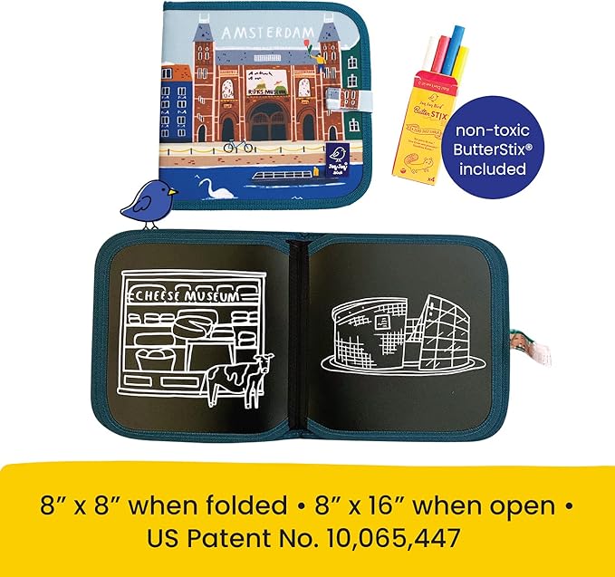 Jaq Jaq Bird Cities of Wonder Erasable Book - Amsterdam