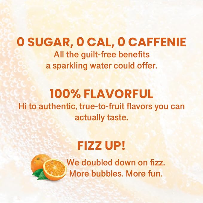 CHI FOREST Orange sparkling water, 0 Sugar 0 Carolies, 11.15 oz* 24