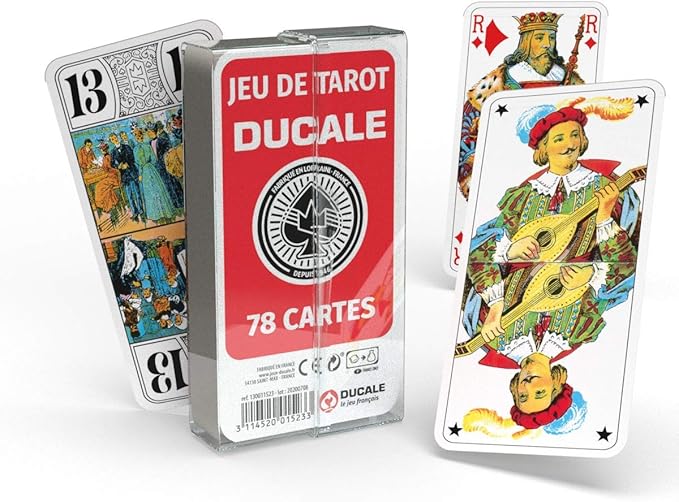 Ducale, Le jeu Français Tarot Game 78 Cards – Ages 6 Years and Up Plastic Box Multi-Coloured