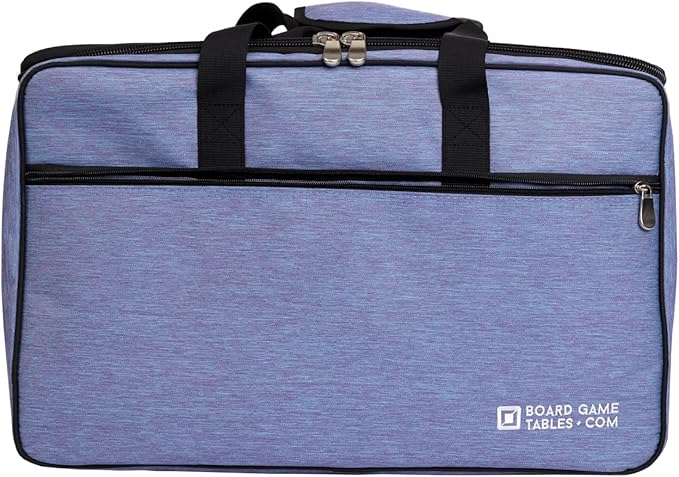 Board Game Bag - Fits 7 Standard Boxes - Carry With Backpack/Shoulder Strap/Luggage Slip - Padded For Protection - Duffle Bag For Travel Or Game Night - Pocket For DND Accessories (Amethyst Purple)